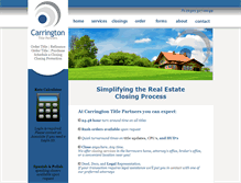 Tablet Screenshot of carringtontitle.com